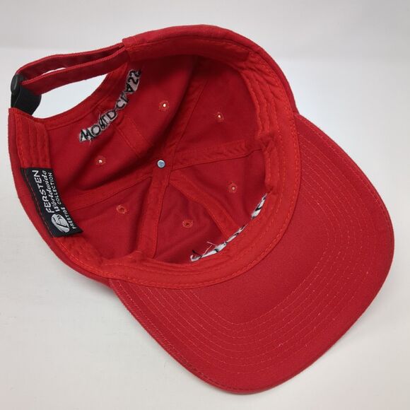 ecco World Class Slideback Baseball Cap Red OS Adjustable Embroidered Fersten - Picture 6 of 9